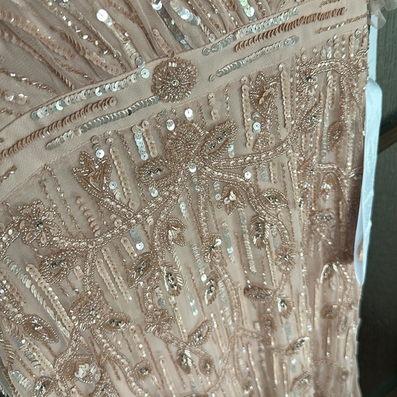 MAC DUGGAL
Pink Embellished Cap Sleeve Faux Wrap Trumpet Gown size 8. - Picture 11 of 17